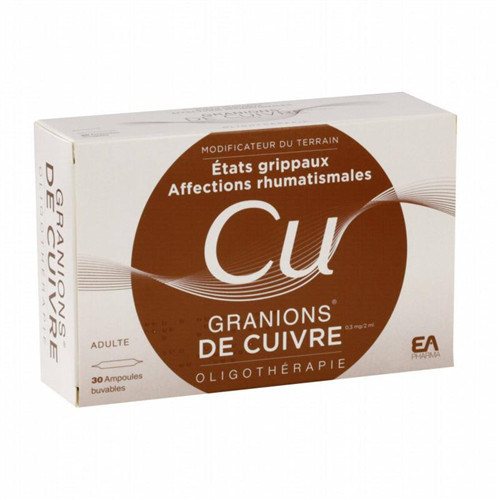 Granions de Cuivre - 30 ampoules - GRANIONS