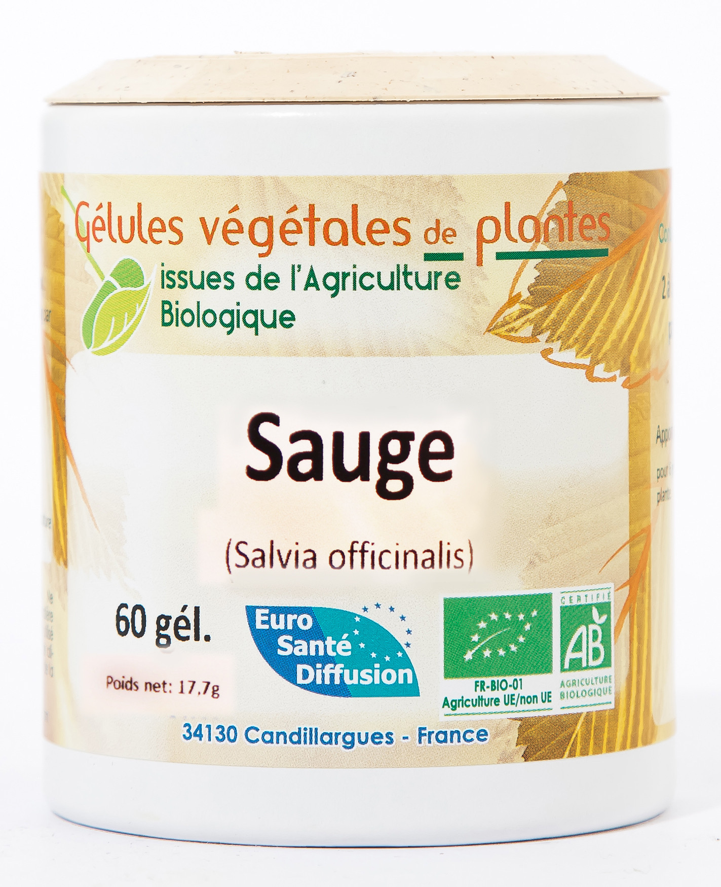 Gelules Sauge - 60 gélules...