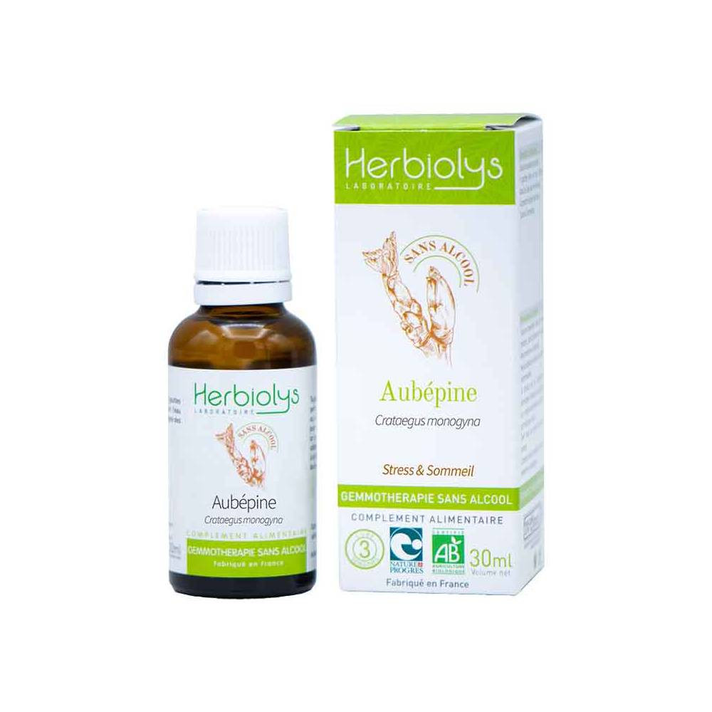 MG sans alcool de bourgeons - Aubépine - 30 ml - HERBIOLYS