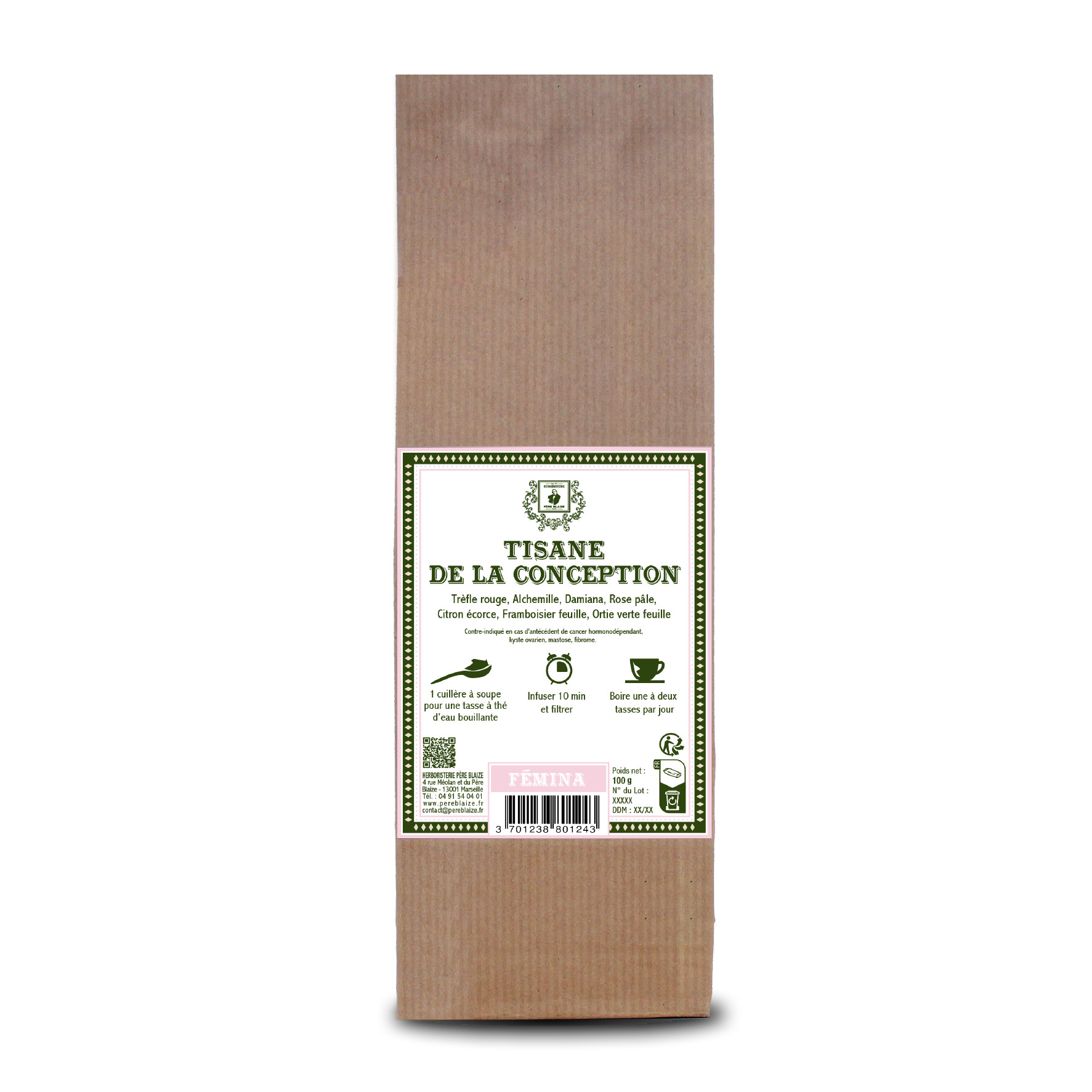 Tisane Conception Femme - 100 g - PÈRE BLAIZE
