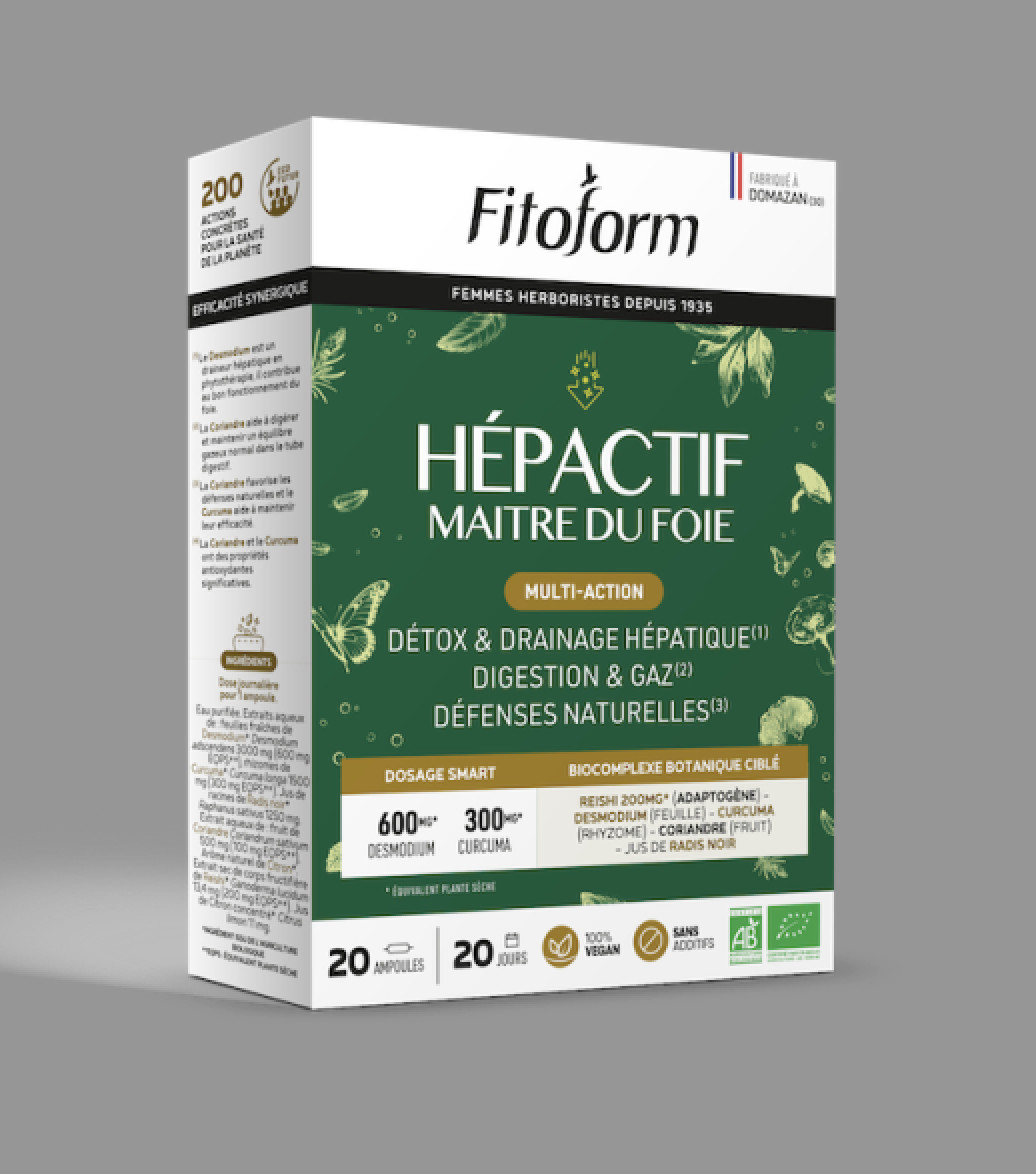 Hepactif BIO AB - Maitre du foie - 20 ampoules x 10 ml - FITOFORM