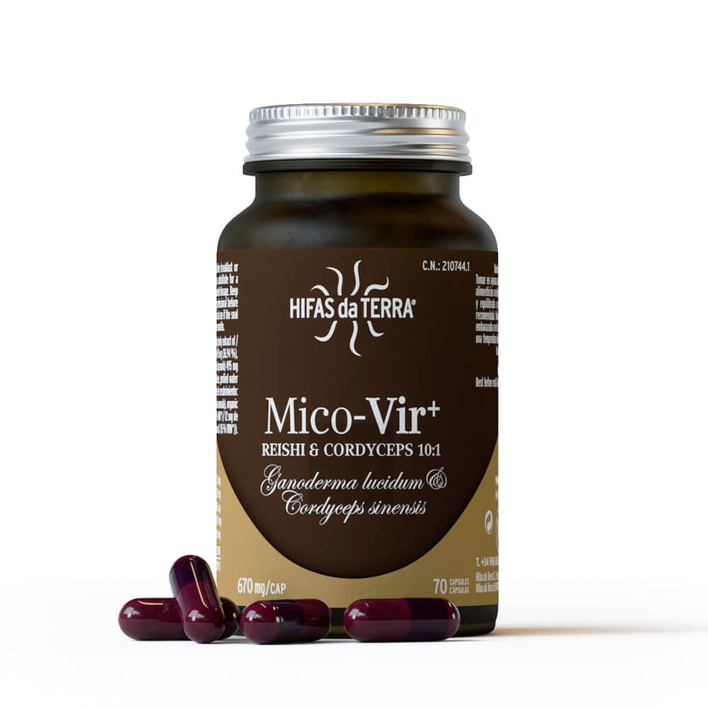 Mico-vir+ - Synergie d'extraits de Reishi & Cordyceps + Vit. C - 70 gélules - HIFAS DA TERRA