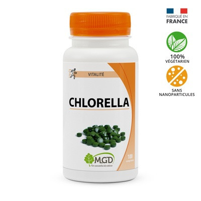 Chlorella (Algue, Chlorella pyrenoidosa) - 200 comprimés - MGD