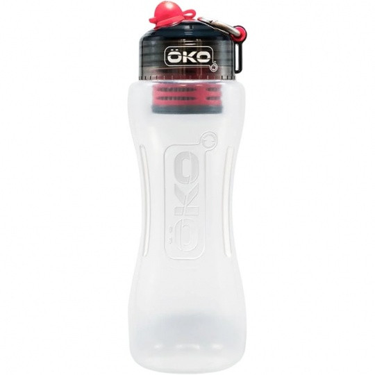 Gourde filtrante OKO rouge - 1 Litre -  (filtre inclus)