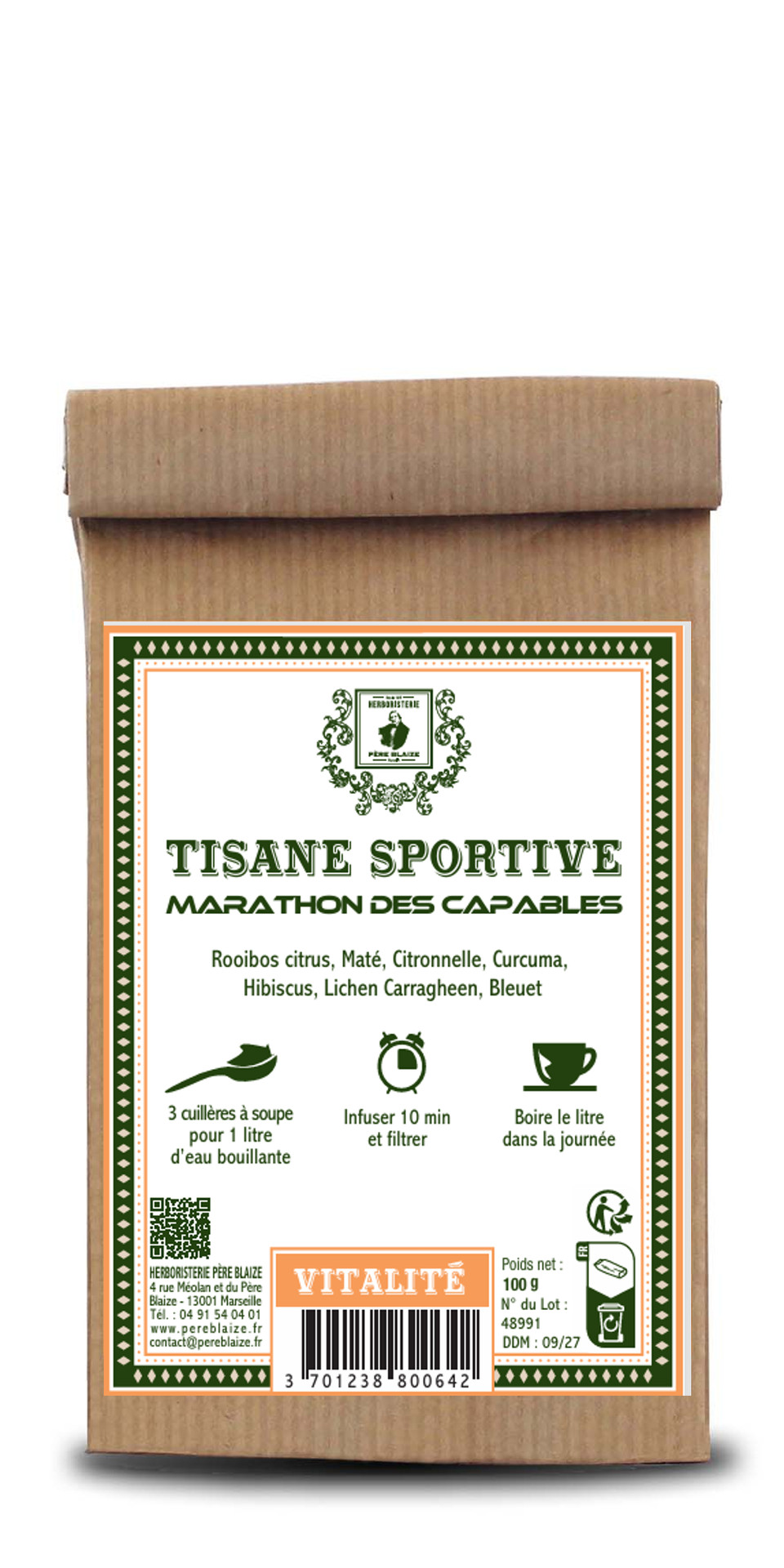 Tisane Sportive - 100 g - PÈRE BLAIZE