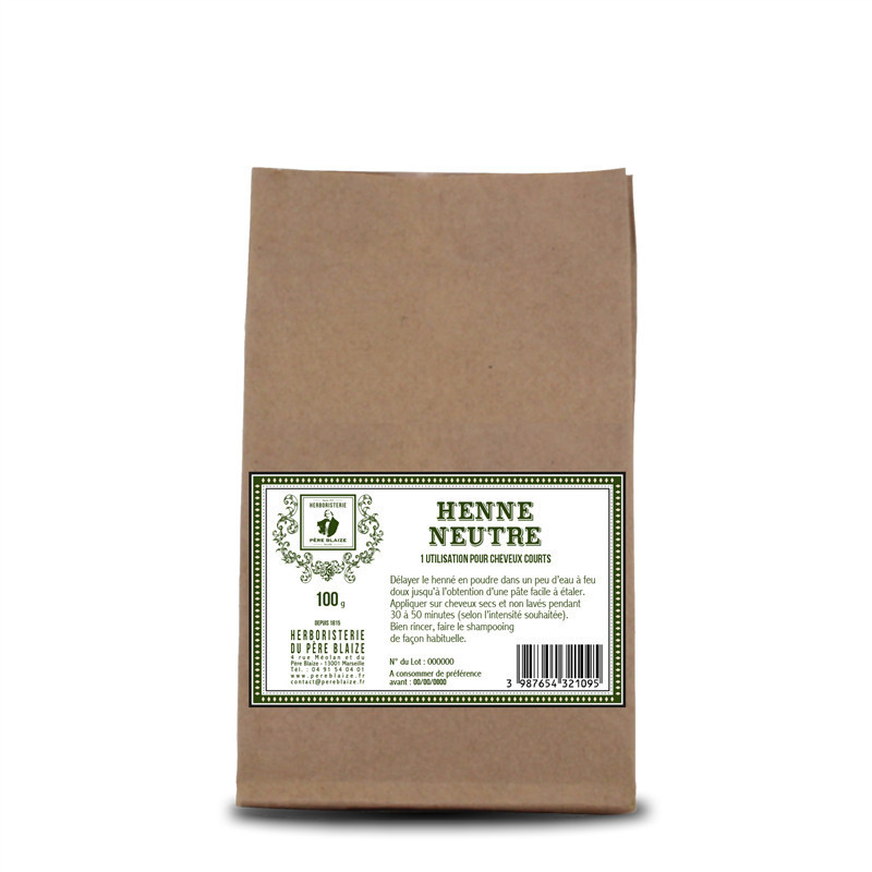 Henné neutre - poudre - 100 g - PÈRE BLAIZE