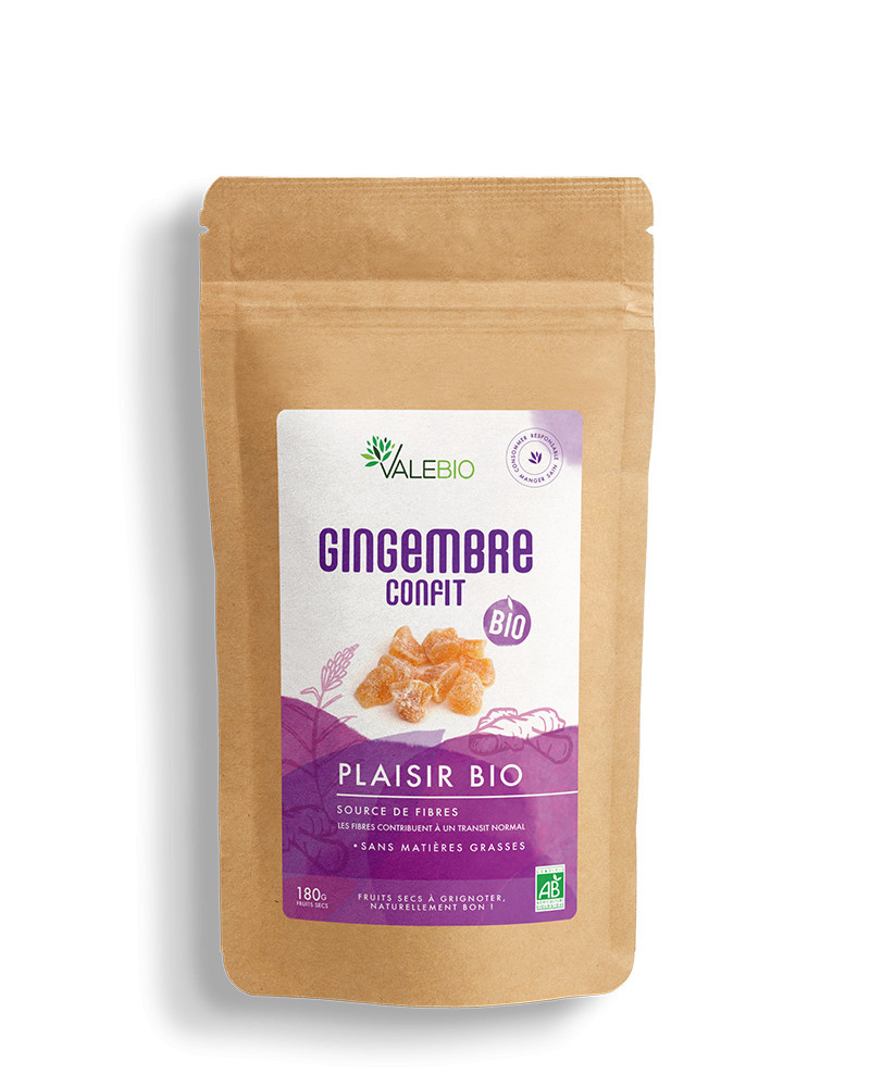 Gingembre confit BIO - 180 g - VALEBIO