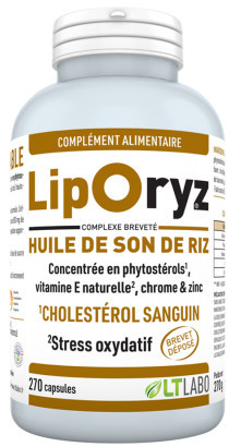 Liporyz huile de son de riz - 270 capsules - LT LABO