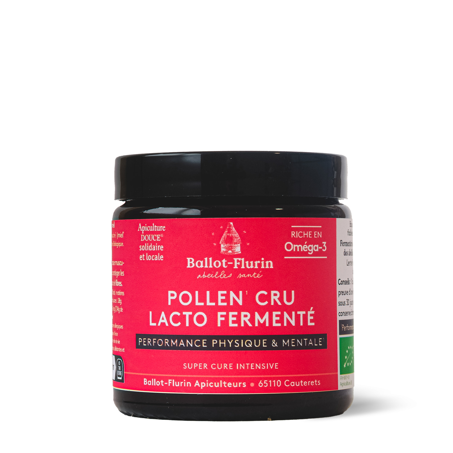 Pollen cru lacto fermenté - 125 ml - BALLOT-FLURIN 