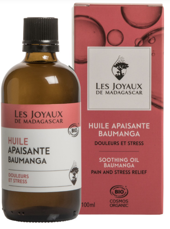 Huile Apaisante Baumanga  BIO - 200 ml - Douleurs & Stress - LES JOYAUX DE MADAGASCAR