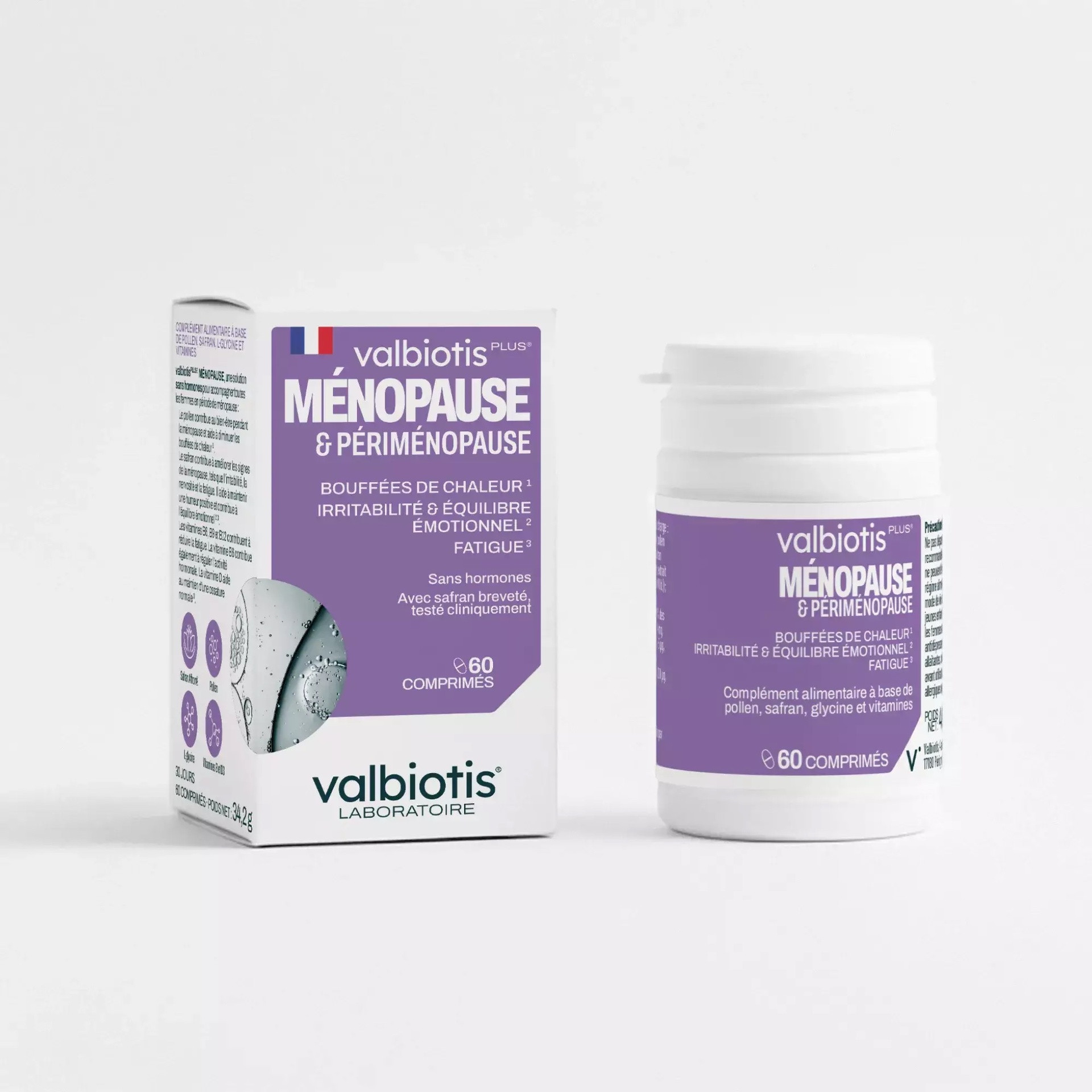  V+ Ménopause et périménopause - 60 comprimés - VALBIOTIS