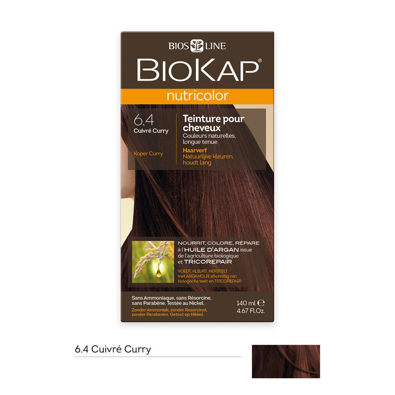 Nutricolor - Cuivre curry 6.4 - 140 ml - BIOKAP