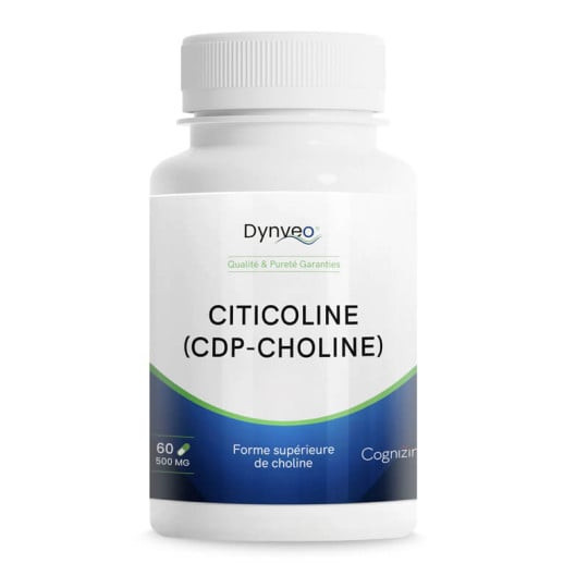 Citicoline - Forme superieure de choline brevetee Cognizin® - 250 MG - 60 GÉLULES- 60 gélules - DYNVEO