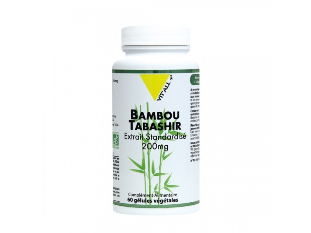 Bambou tabashir bio - 200mg Extrait Standardisé - 60 comprimes - VIT'ALL+