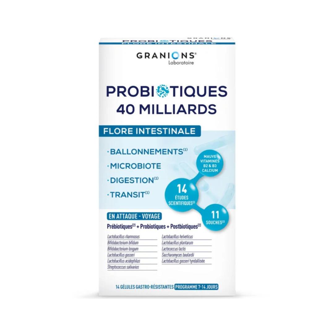 Probiotiques Flore Intestinale - 40 gélules - GRANIONS
