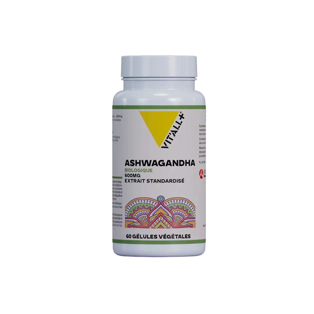 Ashwagandha BIO 600 mg - 60 gelules - VIT'ALL+