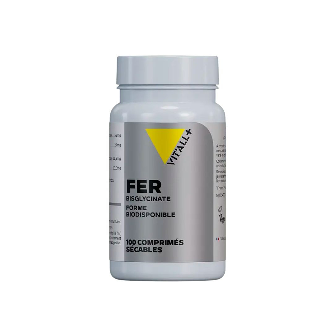Fer bisglycinate 27 mg - 100 comprimes sécables- VIT'ALL+