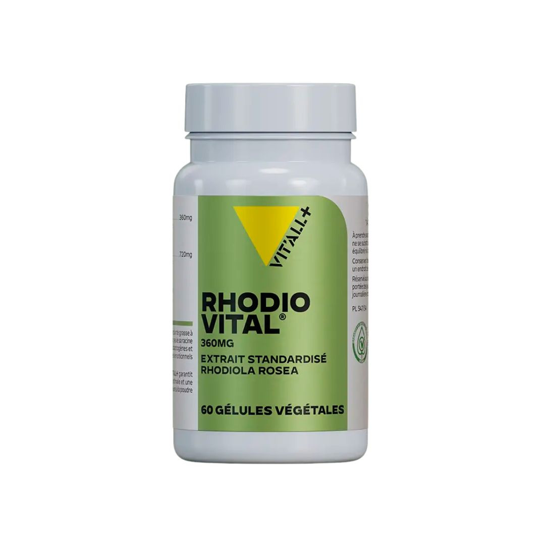 Rhodio vital (rhodiola) 360 mg Extrait Standardise - 30 gelules vegetales - VIT'ALL+