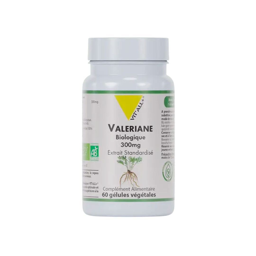 Valeriane BIO 300 mg Extrait Standardise - 60 gelules vegetales - VIT'ALL+