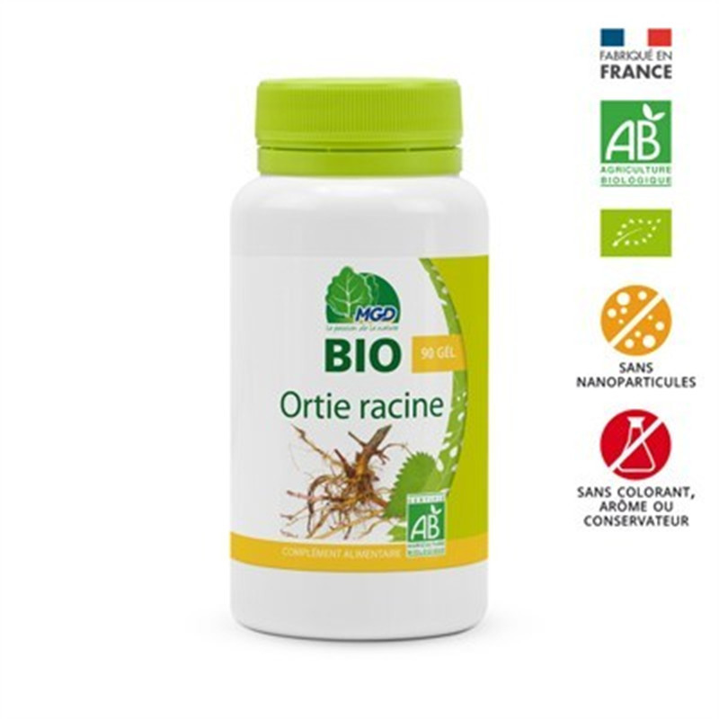 Ortie Bio (racine, Urtica dioica) – 90 gélules – MGD