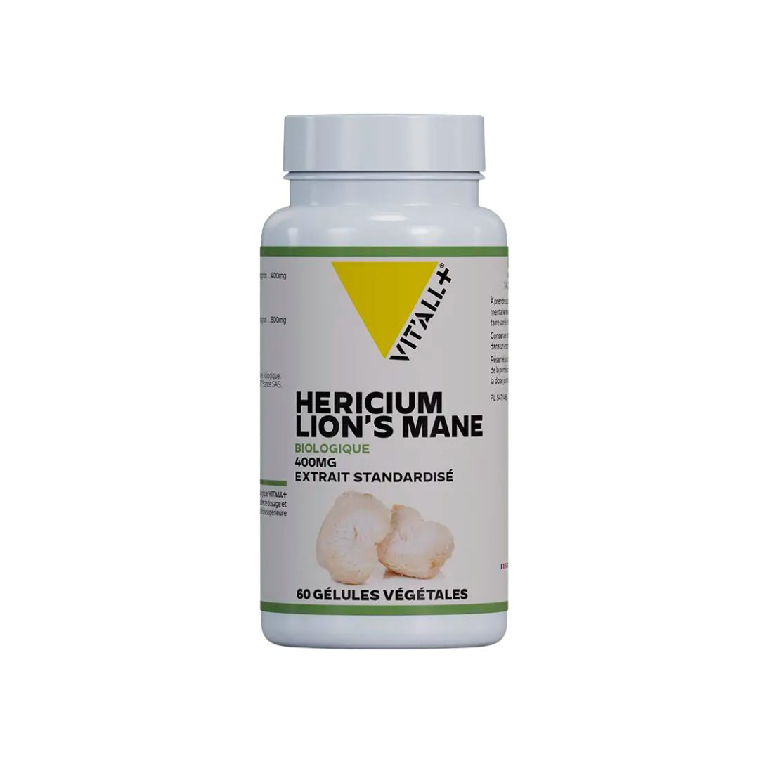 Hericium bio 400 mg extrait standardisé – 60 gélules – VIT'ALL+