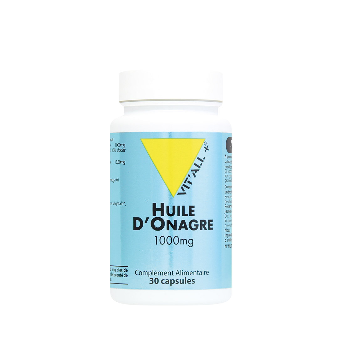 Huile d'onagre 1000 mg – 30 capsules – VIT'ALL+