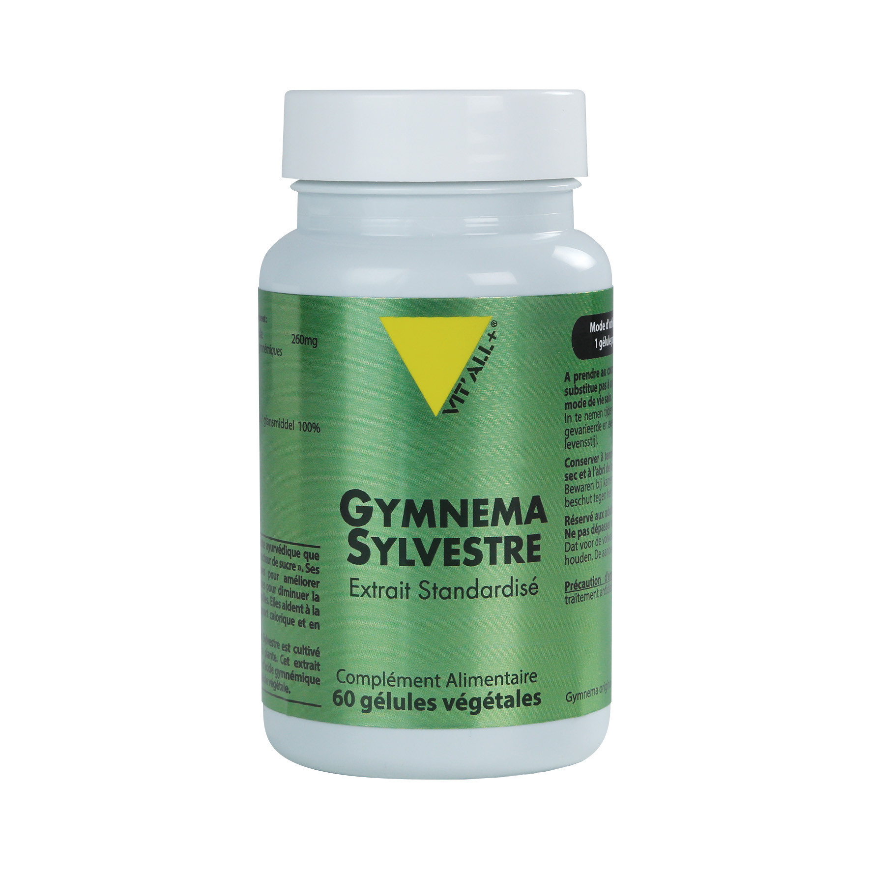 Gymnema sylvestre extrait standardisé – 60 gélules végétales – VIT'ALL+