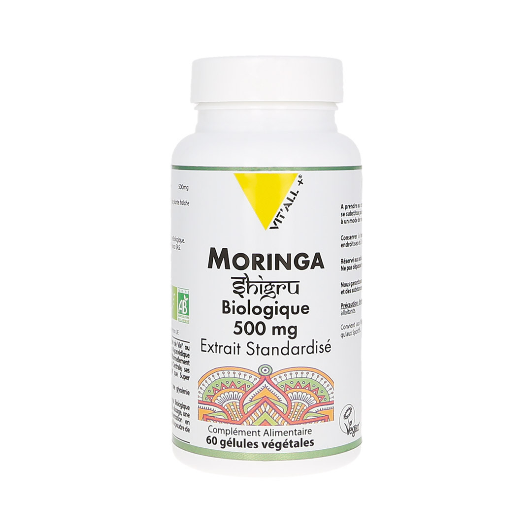 Moringa bio 500 mg – 60 gélules végétales – VIT'ALL+