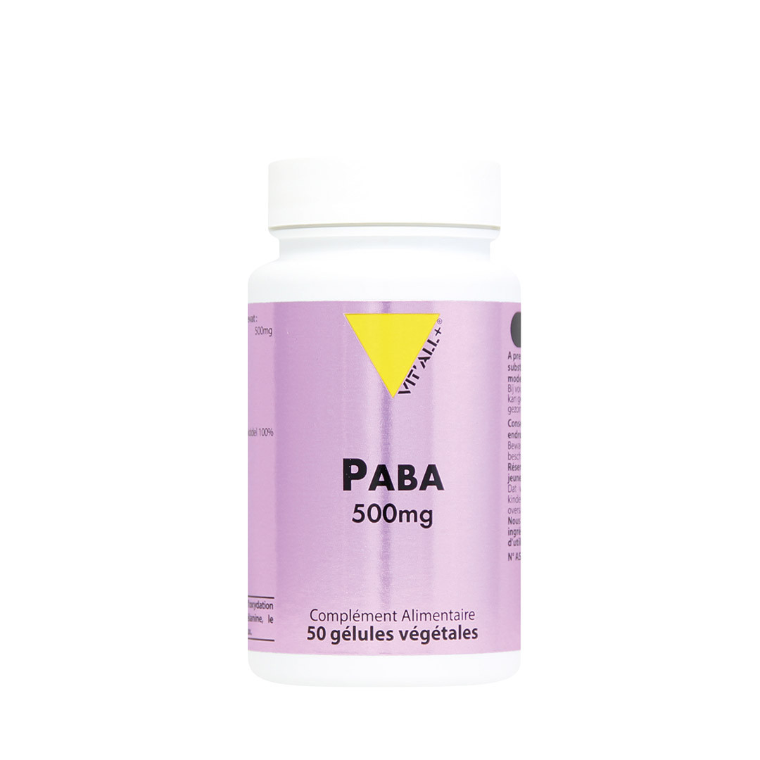 PABA 500 mg – 50 gélules végétales – VIT'ALL+