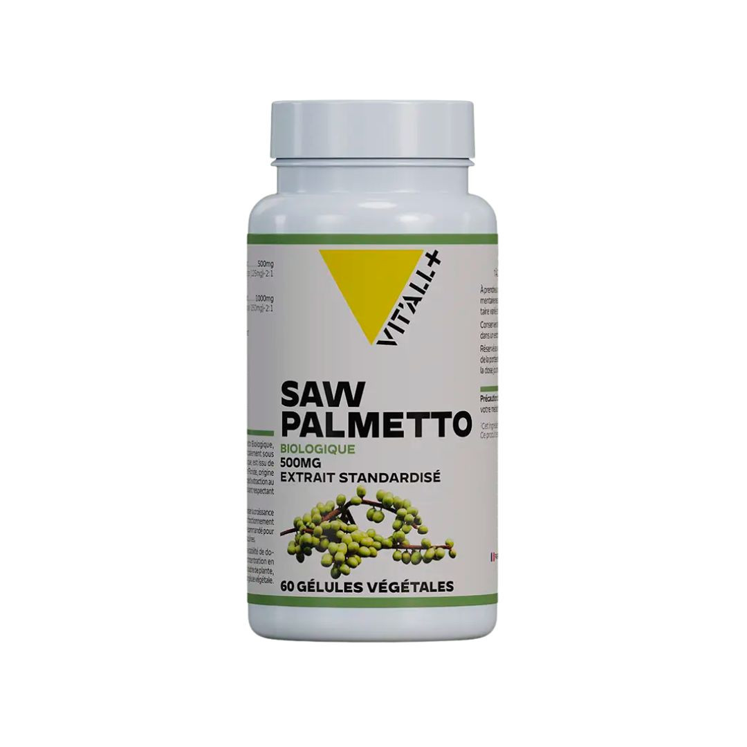 Saw Palmetto bio 500 mg – 60 gélules végétales – VIT'ALL+