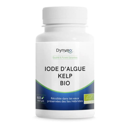 Iode d'algue kelp bio – 150 µg – 60 gélules – DYNVEO