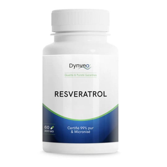 Resveratrol (trans-resvératrol pur) 300 mg – 60 gélules – DYNVEO