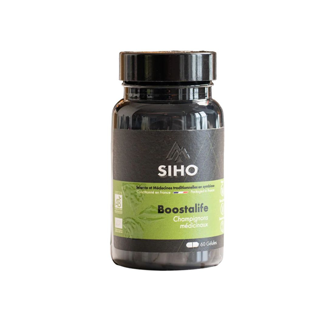 Boostalife, extrait bio de 3 champignons: reishi, chaga et héricium - 60 gélules - SIHO