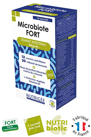Microbiote fort transit intestinale – 14 sachets – NUTRIGEE