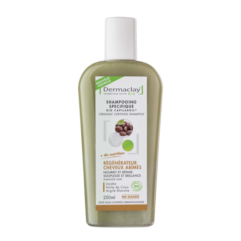Shampooing BIO régénérateur cheveux abimés - 250 ml - DERMACLAY