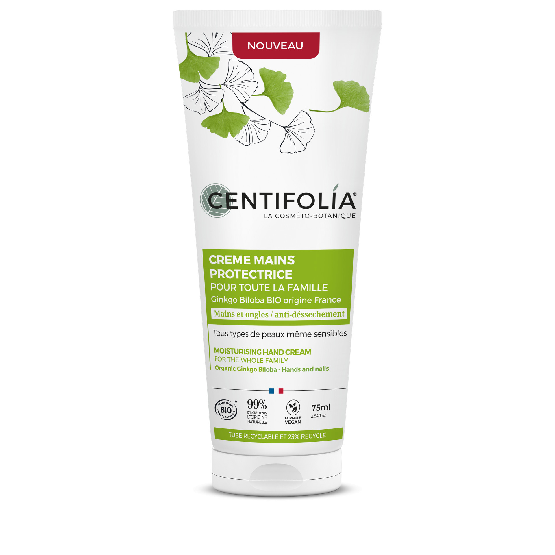 Crème mains protectrice pour toute la famille bio – Tube 75 ml – CENTIFOLIA