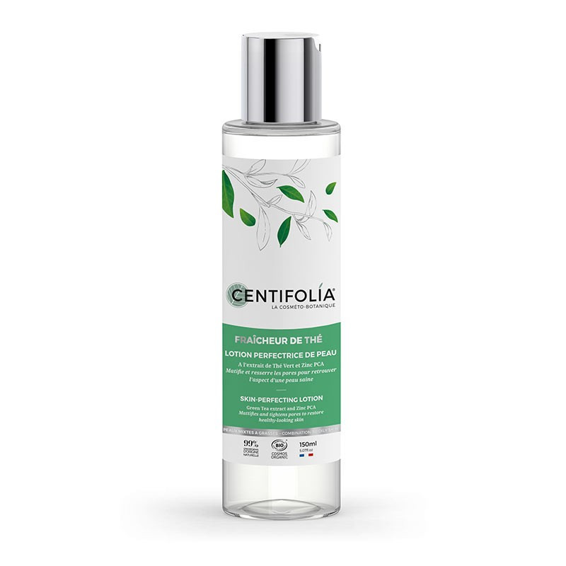 Lotion perfectrice de peau fraîcheur de thé bio – Flacon 150 ml – CENTIFOLIA