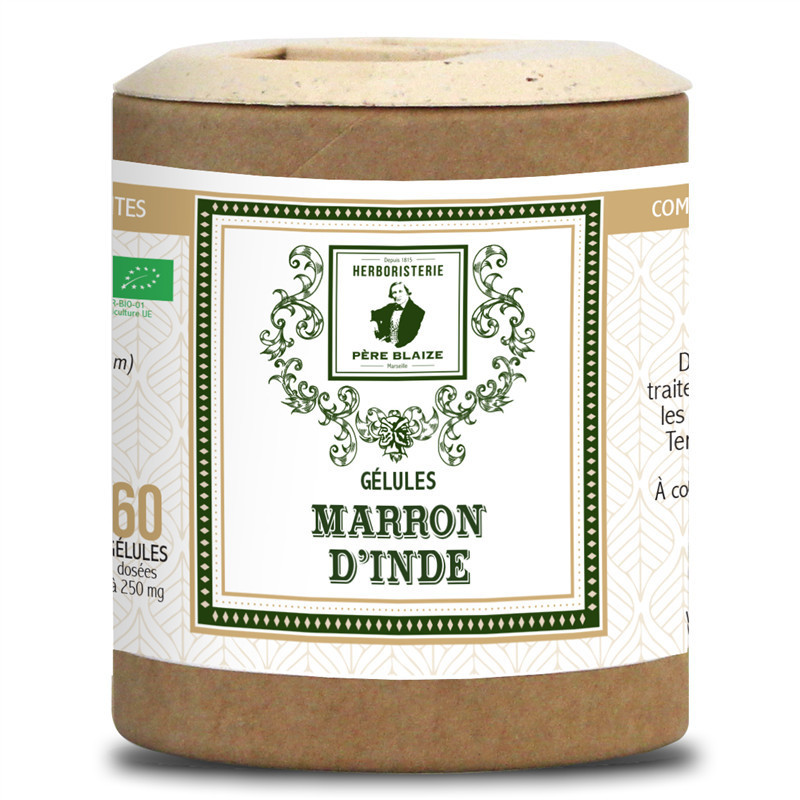 Gélules marron d'Inde BIO - 60 gélules - PÈRE BLAIZE
