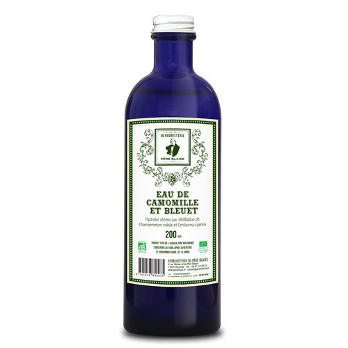 Camomille et Bleuet BIO - Eau florale / Hydrolat - 200 ml - Chamaemelum nobile et Centaurea cyanus - PERE BLAIZE