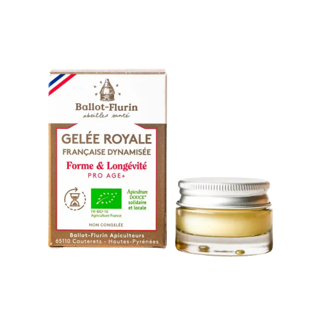 Gelée royale française dynamisée bio – Forme & Longévité - cure de 25 jours – 10 g – BALLOT-FLURIN